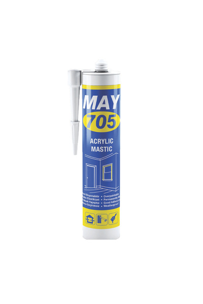 Genel Markalar 705 Akrilik Mastik Boyanabilir Derz Dolgu Mastiği Beyaz Renk 3...