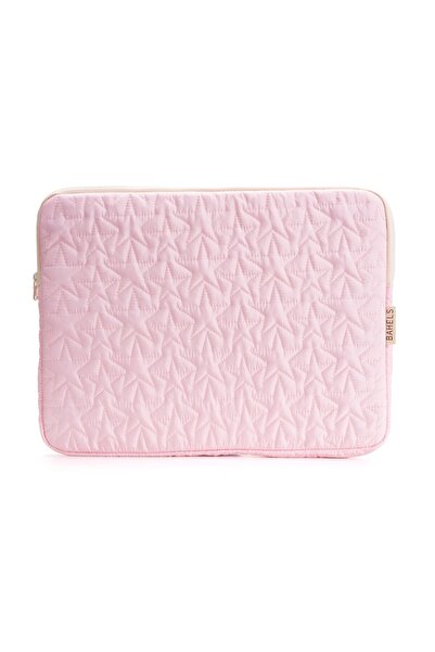 BAHELS Τσάντα Portfolio Star Puffy Pink Star Pattern XL, συμβατή με Macbook κ...