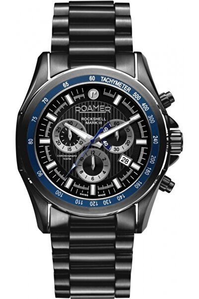 Roamer Ceas bărbătesc 220837 45 85 50 — negru, sportiv, potrivit pentru înot.