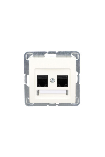OSPEL Soclu computer Double Impression RJ45 5e ecru (GPK-2Y/K/M/27)