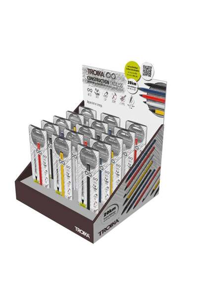Troika Thekendisplay 15xCONSTRUCTION stilou nesfârșit