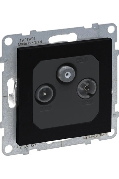 Legrand SUNO Priză antenă TV-R-SAT FM+DAB 1.5dB negru 721467