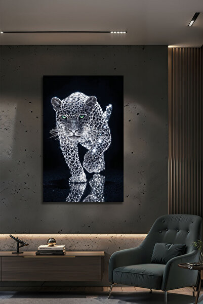 Parıltı Yayınları Pictură decorativă din sticlă cu efect de diamant, argintiu...