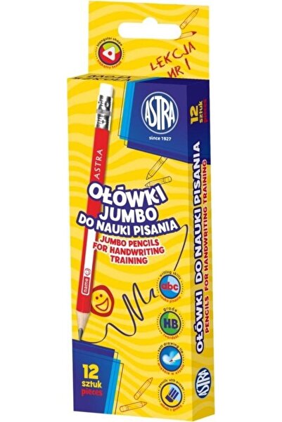 Astra Creioane Jumbo pentru învățarea scrisului (12buc)