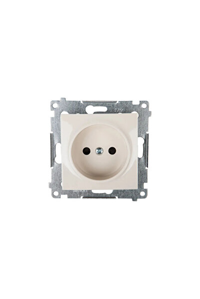 Kontakt-Simon Priză SIMON54 simplă cu încărcător 16A IP20 cu obturator crem -...