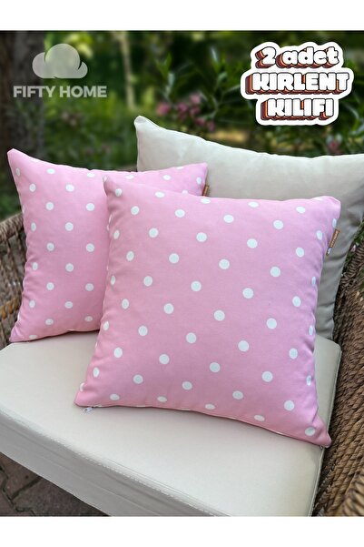 Fifty Home 2 Pieces of Kirlent Case 43X43 cm Digital Printing Summer-Themed G...