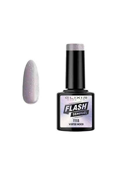 Elixir Επαγγελματικό Ημι-τζελ Ημιμόνιμο Βερνίκι Νυχιών με Εφέ Φλας 1118 Χειμε...