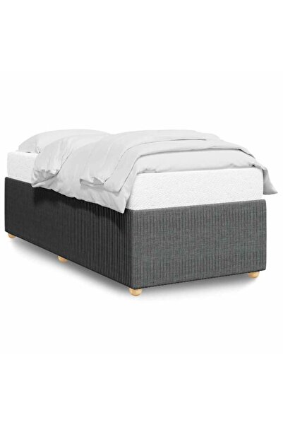 vidaxl Cadru de pat fără saltea, gri închis, 80 x 200 cm, textil