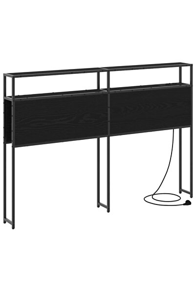 vidaxl Tăblie de depozitare cu raft Stejar negru 135 cm Lemn compozit