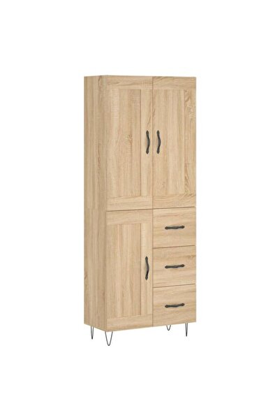 vidaxl Dulap înalt, stejar Sonoma, 69,5 x 34 x 180 cm, lemn prelucrat