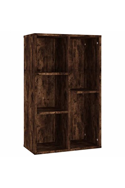 vidaxl Bibliotecă/servantă, stejar afumat, 50x25x80 cm, lemn prelucrat