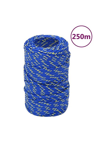 vidaxl Frânghie pentru barcă, Albastră, 2 mm, 250 m, Polipropilenă