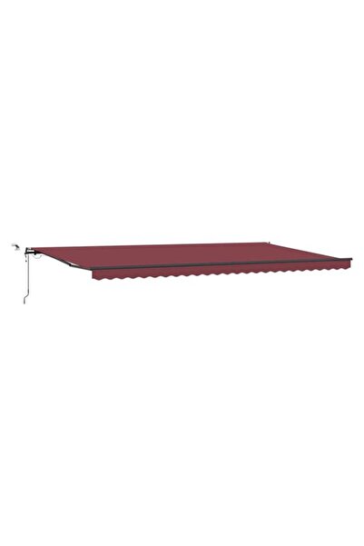 vidaxl Copertină retractabilă automată cu LED-uri, Bordeaux, 600 x 300 cm