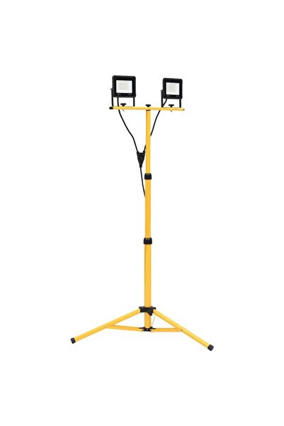vidaxl Proiector LED cu trepied, 2 x 20 W, Alb cald