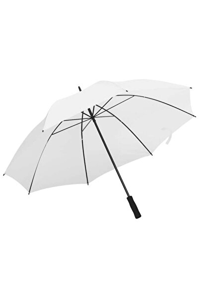vidaxl Umbrelă, albă, 130 cm