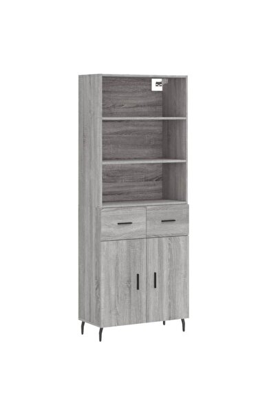 vidaxl Dulap înalt, gri Sonoma, 69,5 x 34 x 180 cm, lemn prelucrat