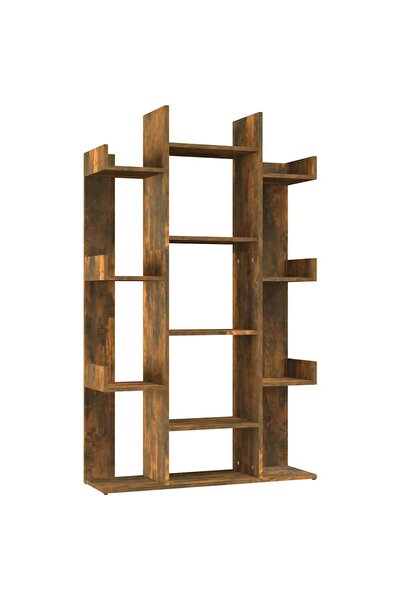 vidaxl Bibliotecă, stejar fumuriu, 86x25,5x140 cm, lemn prelucrat