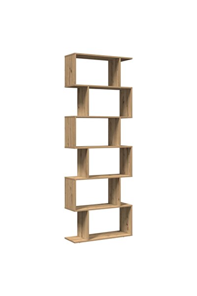vidaxl Bibliotecă/separator 6 nivel stejar artizanal 70x24x193 cm lemn