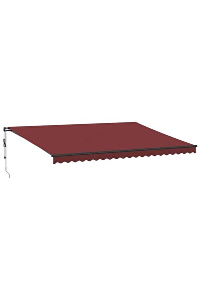 vidaxl Copertină retractabilă automată cu LED-uri, Bordeaux, 500 x 350 cm