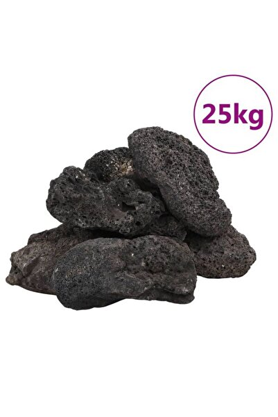 vidaxl Pietre vulcanice, 25 kg, negre, 10-30 cm