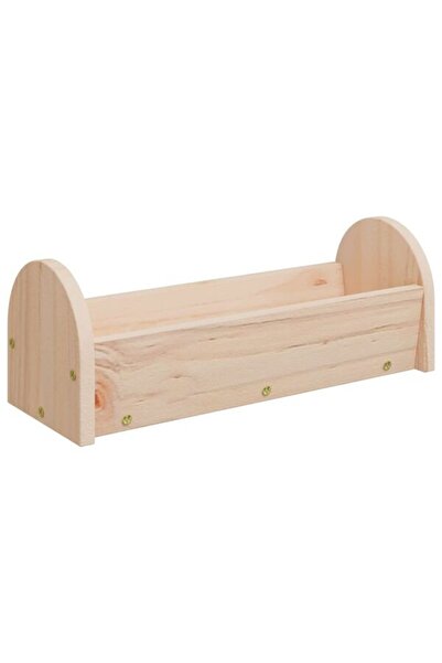 vidaxl Hranitor de fân pentru iepuri, 28 x 10 x 10 cm, lemn masiv de brad