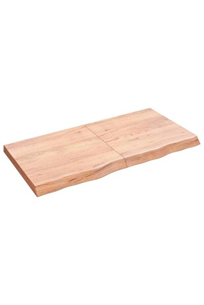 vidaxl Blat de baie, maro deschis, 120 x 60 x(2-6) cm, lemn masiv tratat