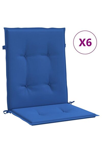 vidaxl Perne mici pentru spate, 6 bucăți. albastru 100 x 50 x 3 cm țesătură o...