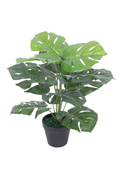 vidaxl Plantă artificială Monstera cu ghiveci, 45 cm, verde