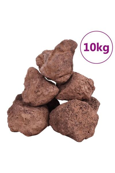 vidaxl Pietre vulcanice, 10 kg, roșii, 10-30 cm