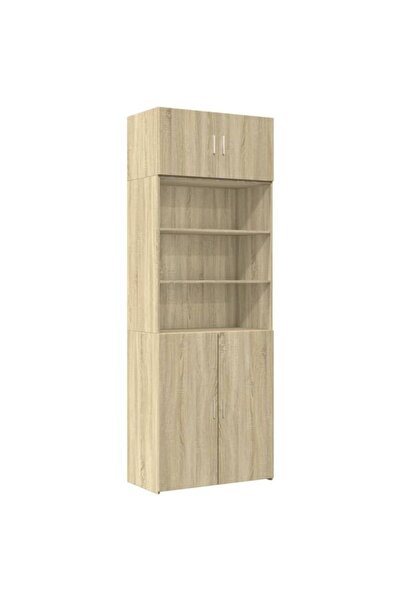 vidaxl Dulap de depozitare stejar Sonoma 80 x 42.5 x 225 cm lemn prelucrat
