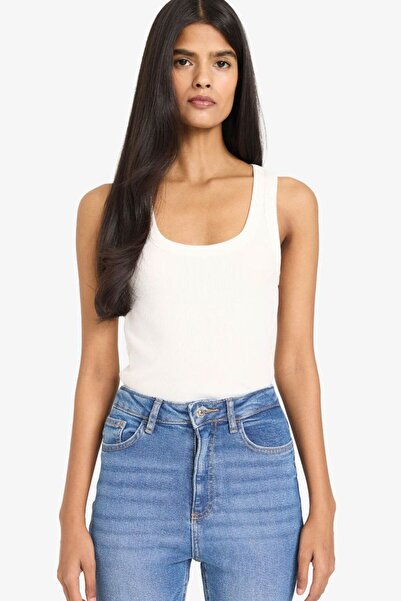 DeFacto Fitted ribbed camisole tank top