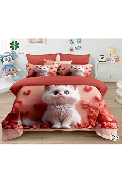 Super Elegant Pucioasa Lenjerie de Pat Dublu 6 Piese 5D, Cearșaf cu Elastic 1...