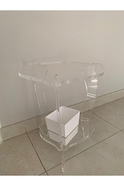 horoof home Modern Clear Acrylic Side Table – Elegant & Durable Minimalist Ac...