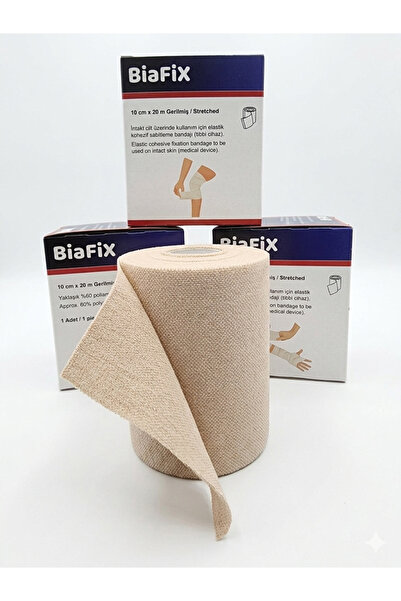 BİAFİX Gazofix 10cm x 20metre LF Fiksasyon Bandajı Ten Renk