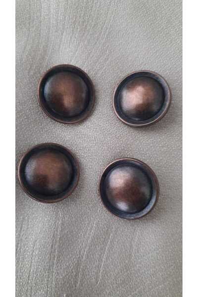 ILCARE Copper Antique Metal Button 20 mm 4 Pieces