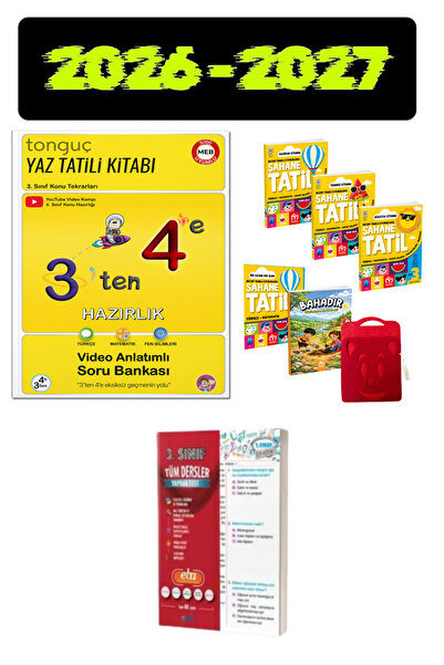 Tonguç Yayınları 3 ten 4 e Hazırlık Soru Bankası + 3. Sınıf Şahane Yaz Tatil ...