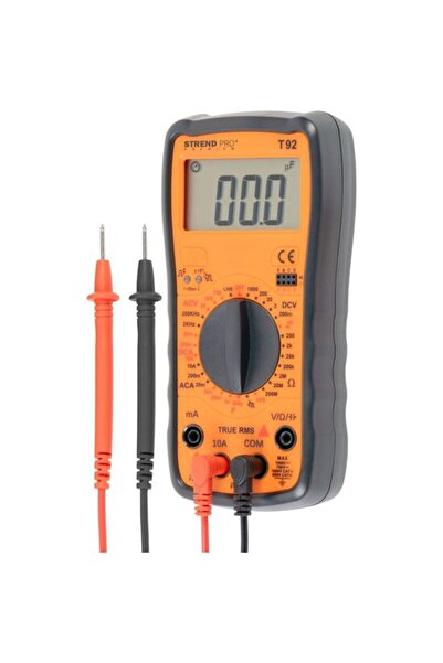 Evelise Multimetru digital, tensiune AC/DC, baterie de 9 V, 1000 A, 10 A, Str...