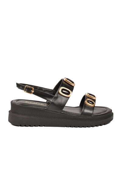 FLORİN Black Soft Sole Lightweight Women's Sandals 607 Z