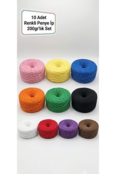 UMRA collection Penye İp - 10 Adet X 200gram Set Karma Renk