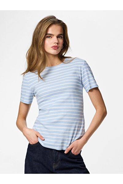 PIECES T-Shirt PCRUKA με ριμπ ύφανση