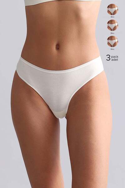 Aytuğ&Mısırlı Mısırlı Modal by TENCEL HERA Brief İnce Lastikli 3'lü Slip Külo...