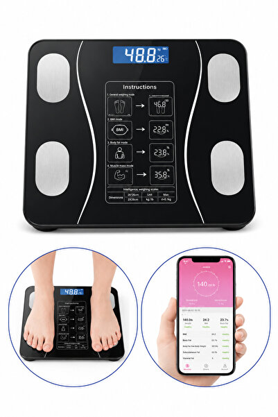OEM HomeRoy – Cântar Inteligent cu Bluetooth și Analiză Corporală 26×26cm