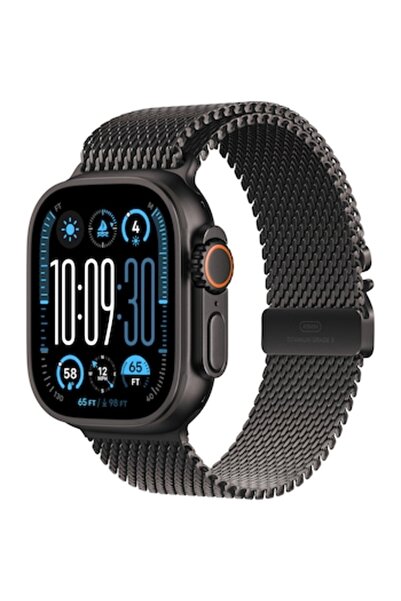 Apple Watch Ultra 2, GPS, Cellular, Carcasă din titan negru de 49 mm, Curea m...