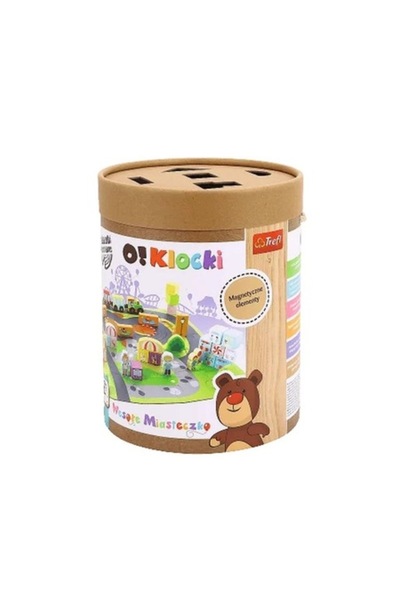 Trefl Set de cuburi interactive, Trefl, 50 piese, Lemn, 2 ani, Multicolor