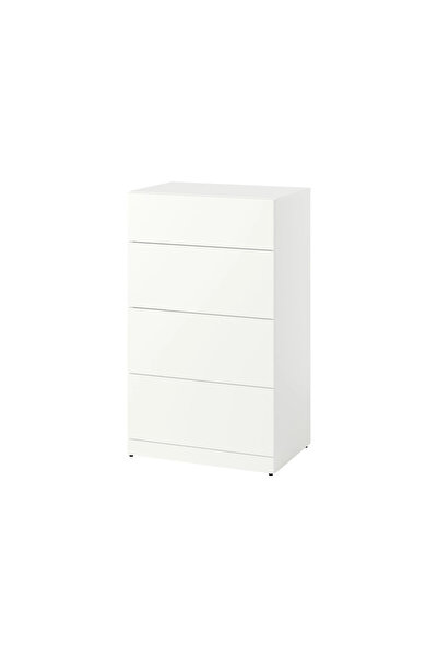 IKEA LASTARE 4 çekmeceli şifonyer, beyaz, 60x42x100 cm akdenizshop