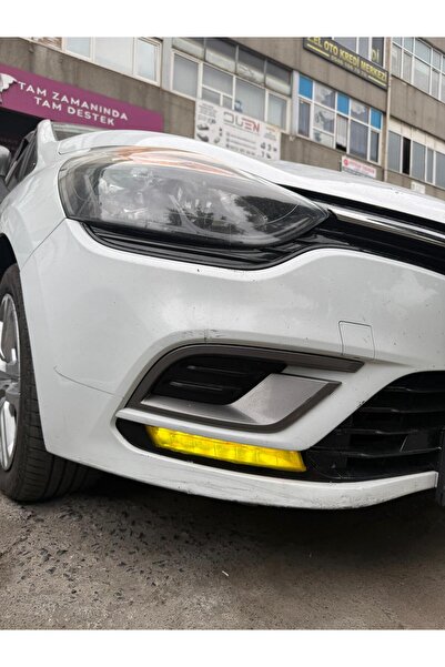 Ark Sticker Clio 4 Sis Farı Sticker Set 2014-2019 Uyumludur Koyu Sarı