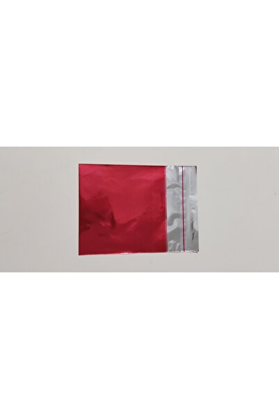 aybaş kağıtçılık 50 Adet Lüks Parlak Kırmızı Yapışkanlı Metalize (9x12 cm) Ta...
