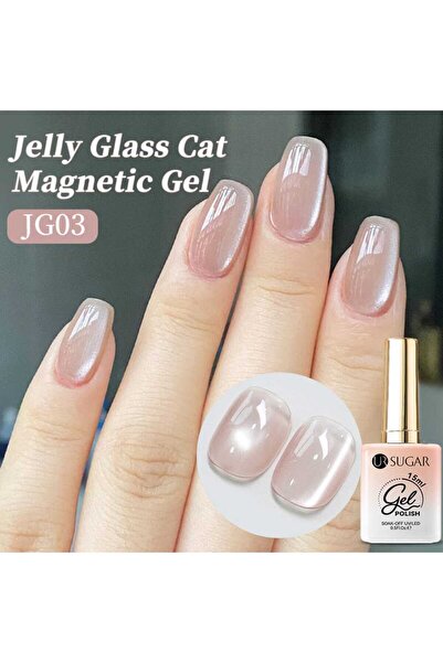 Born Pretty UR SUGAR Jelly Cam Efektli Kedi Gözü Kalıcı Oje(JG03)-15 ml