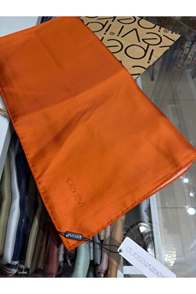 ipekevi Plain Twill Silk Scarf Orange 01116