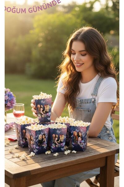 Cadde Süs Blackpink Themed 8-Piece Popcorn Corn Box